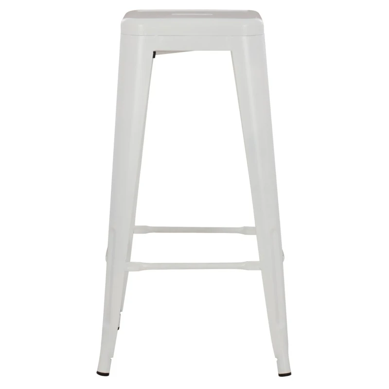 ΣΚΑΜΠΟ ΜΠΑΡ ΜΕΤΑΛΛΙΚΟ MELITA-PRO HM8642.41 ΣΕ ΛΕΥΚΟ ΜΑΤ 43x43x78Υεκ.