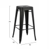 ΣΚΑΜΠΟ ΜΠΑΡ ΜΕΤΑΛΛΙΚΟ MELITA-PRO HM8642.42 ΣΕ ΜΑΥΡΟ ΜΑΤ 43x43x78Υεκ.