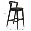 ΣΚΑΜΠΟ ΜΠΑΡ NAMI HM9952.02 RUBBERWOOD & PU-ΜΑΥΡΟ 47,5x59x102,5Υεκ.