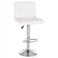 ΣΚΑΜΠΟ ΜΠΑΡ ΠΕΡΙΣΤΡΕΦΟΜΕΝΟ DIANA HM202.22 ΛΕΥΚΟ PU--ΜΕΤΑΛΛΟ ΧΡΩΜΙΟ 44x52x109Υεκ.