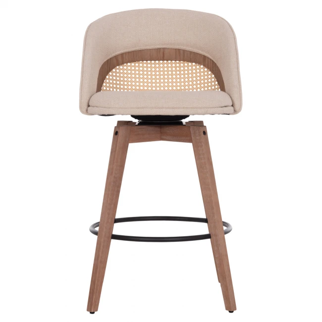 ΣΚΑΜΠΟ ΜΠΑΡ ΠΕΡΙΣΤΡΕΦΟΜΕΝΟ RIKI HM18253.01 ΞΥΛΟ--ΜΠΕΖ ΥΦΑΣΜΑ 51x53x94Υεκ.