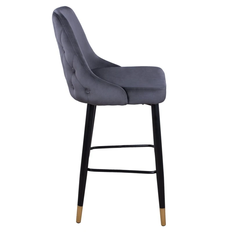 ΣΚΑΜΠΟ ΜΠΑΡ SERENITY HM8519.01 ΑΠΟ ΒΕΛΟΥΔΟ ΓΚΡΙ ΜΕ ΜΕΤΑΛΛΙΚΟ ΣΚΕΛΕΤΟ 51Χ57Χ110Υ εκ.