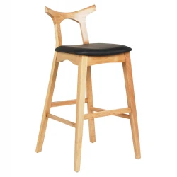 ΣΚΑΜΠΟ ΜΠΑΡ USOPP HM9951.01 RUBBERWOOD ΣΕ ΟΑΚ-ΜΑΥΡΟ PU 43x41x100Υεκ.