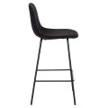 ΣΚΑΜΠΟ ΜΠΑΡ VINCENT HM9298.24 ΜΕΣΑΙΟΥ ΥΨΟΥΣ-ΜΑΥΡΟ ΥΦΑΣΜΑ-ΜΕΤΑΛΛΙΚΑ ΠΟΔΙΑ 43x50x92,5Υεκ