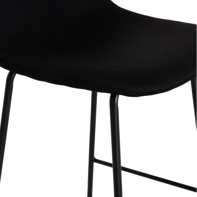 ΣΚΑΜΠΟ ΜΠΑΡ VINCENT HM9298.24 ΜΕΣΑΙΟΥ ΥΨΟΥΣ-ΜΑΥΡΟ ΥΦΑΣΜΑ-ΜΕΤΑΛΛΙΚΑ ΠΟΔΙΑ 43x50x92,5Υεκ