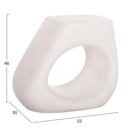 ΣΚΑΜΠΟ ΣΑΛΟΝΙΟΥ LANS HM4691.02 FIBER CEMENT ΣΕ ΛΕΥΚΟ--55x30x46Υεκ.