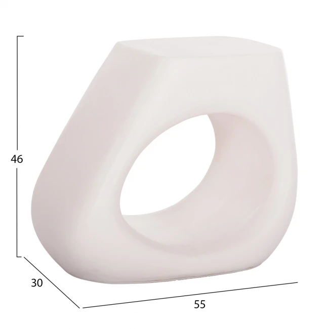 ΣΚΑΜΠΟ ΣΑΛΟΝΙΟΥ LANS HM4691.02 FIBER CEMENT ΣΕ ΛΕΥΚΟ--55x30x46Υεκ.