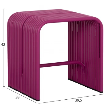 ΣΚΑΜΠΟ ΣΕΙΡΑ INTREPID HM6325.05 ΑΛΟΥΜΙΝΙΟ ΣΕ ΜΩΒ ΧΡΩΜΑ 40x38x42,5Yεκ.