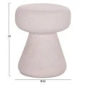ΣΚΑΜΠΟ ΣΤΡΟΓΓΥΛΟ INTERON HM18171.02 FIBER CEMENT ΣΕ ΛΕΥΚΟ--Φ34x39Υεκ.