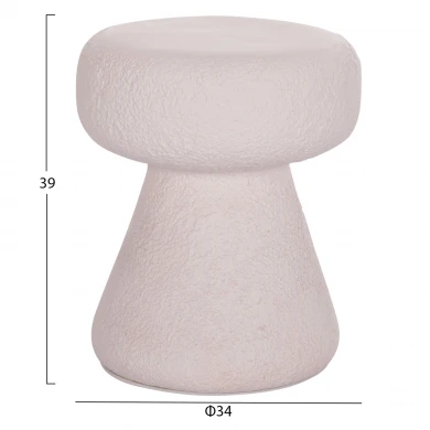 ΣΚΑΜΠΟ ΣΤΡΟΓΓΥΛΟ INTERON HM18171.02 FIBER CEMENT ΣΕ ΛΕΥΚΟ--Φ34x39Υεκ.