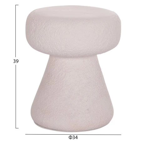 ΣΚΑΜΠΟ ΣΤΡΟΓΓΥΛΟ INTERON HM18171.02 FIBER CEMENT ΣΕ ΛΕΥΚΟ--Φ34x39Υεκ.