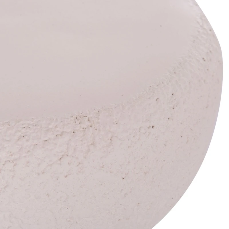 ΣΚΑΜΠΟ ΣΤΡΟΓΓΥΛΟ INTERON HM18171.02 FIBER CEMENT ΣΕ ΛΕΥΚΟ--Φ34x39Υεκ.
