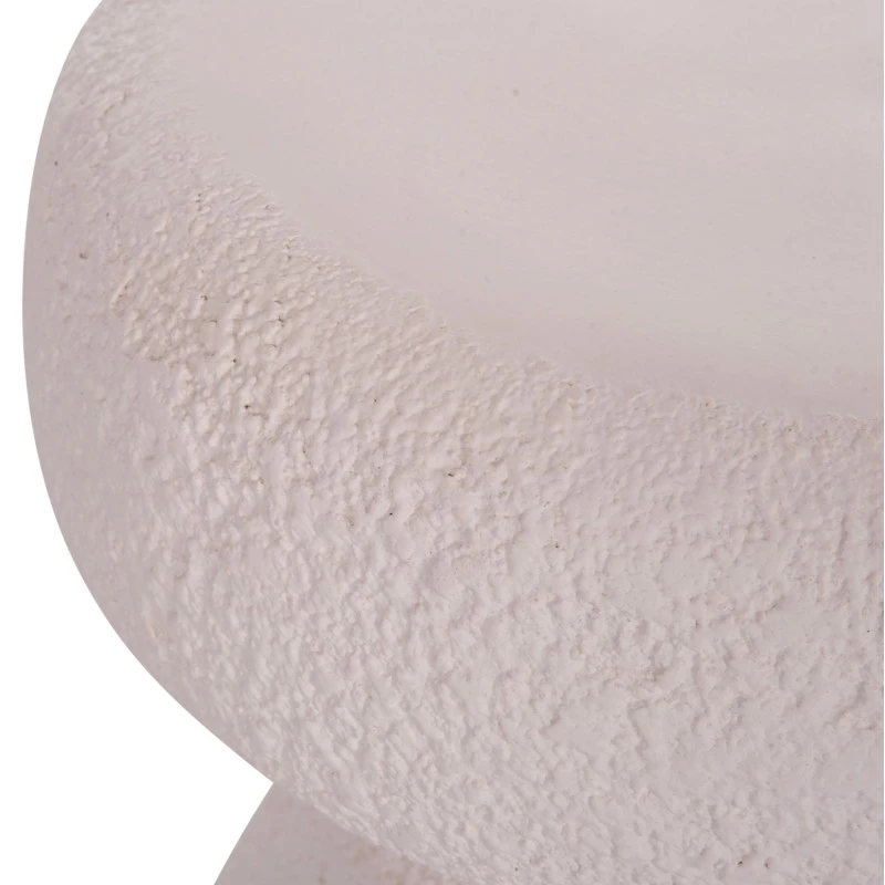 ΣΚΑΜΠΟ ΣΤΡΟΓΓΥΛΟ INTERON HM18171.02 FIBER CEMENT ΣΕ ΛΕΥΚΟ--Φ34x39Υεκ.