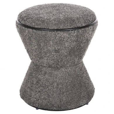 ΣΚΑΜΠΟ ΣΤΡΟΓΓΥΛΟ LINNER HM9604.01 ΜΠΟΥΚΛΕ ΥΦΑΣΜΑ ΓΚΡΙ-ΜΑΥΡΗ ΛΕΠΤΟΜΕΡΕΙΑ Φ38x44Υεκ.