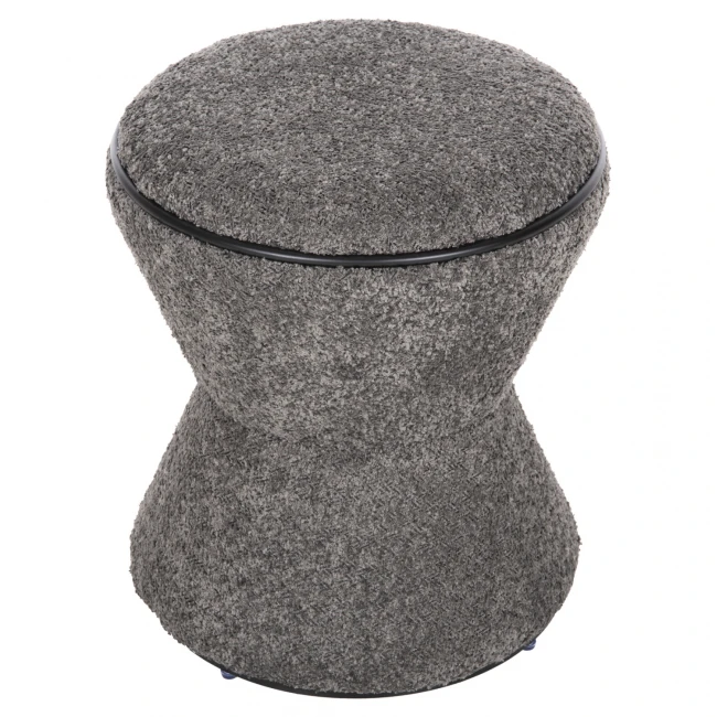 ΣΚΑΜΠΟ ΣΤΡΟΓΓΥΛΟ LINNER HM9604.01 ΜΠΟΥΚΛΕ ΥΦΑΣΜΑ ΓΚΡΙ-ΜΑΥΡΗ ΛΕΠΤΟΜΕΡΕΙΑ Φ38x44Υεκ.