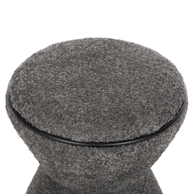 ΣΚΑΜΠΟ ΣΤΡΟΓΓΥΛΟ LINNER HM9604.01 ΜΠΟΥΚΛΕ ΥΦΑΣΜΑ ΓΚΡΙ-ΜΑΥΡΗ ΛΕΠΤΟΜΕΡΕΙΑ Φ38x44Υεκ.