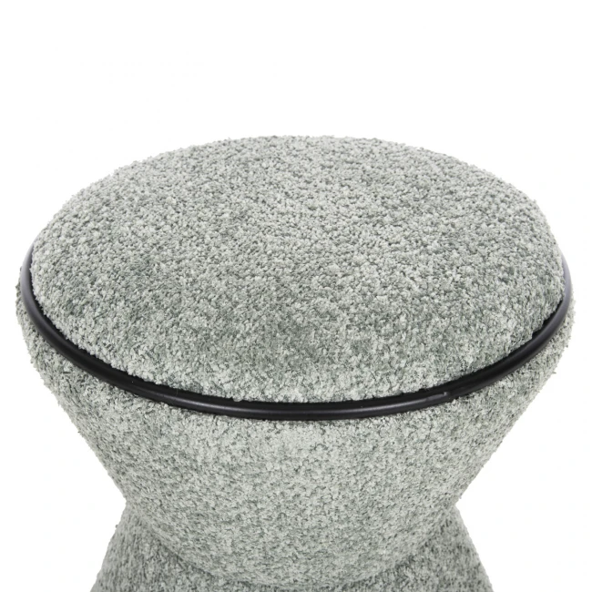 ΣΚΑΜΠΟ ΣΤΡΟΓΓΥΛΟ LINNER HM9604.05 ΜΠΟΥΚΛΕ ΥΦΑΣΜΑ ΦΥΣΤΙΚΙ-ΜΑΥΡΗ ΛΕΠΤΟΜΕΡΕΙΑ Φ38x44 εκ.