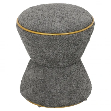 ΣΚΑΜΠΟ ΣΤΡΟΓΓΥΛΟ LINNER HM9604.11 ΜΠΟΥΚΛΕ ΥΦΑΣΜΑ ΓΚΡΙ-ΧΡΥΣΗ ΛΕΠΤΟΜΕΡΕΙΑ Φ38,5x43Υ