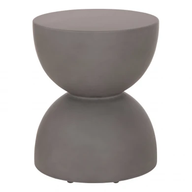 ΣΚΑΜΠΟ ΣΤΡΟΓΓΥΛΟ ZINI HM6580.01 FIBER CEMENT ΣΕ ΓΚΡΙ Φ35x43Υεκ