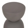 ΣΚΑΜΠΟ ΣΤΡΟΓΓΥΛΟ ZINI HM6580.01 FIBER CEMENT ΣΕ ΓΚΡΙ Φ35x43Υεκ