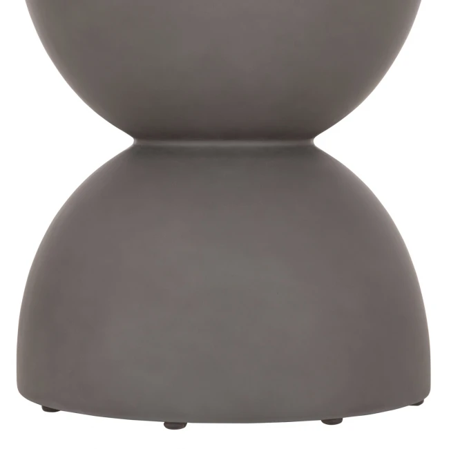 ΣΚΑΜΠΟ ΣΤΡΟΓΓΥΛΟ ZINI HM6580.01 FIBER CEMENT ΣΕ ΓΚΡΙ Φ35x43Υεκ