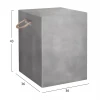 ΣΚΑΜΠΟ ΤΕΤΡΑΓΩΝΟ ΜΕ ΧΕΡΟΥΛΙΑ ZAK HM6581.01 FIBER CEMENT ΣΕ ΓΚΡΙ 36x36x43Υεκ