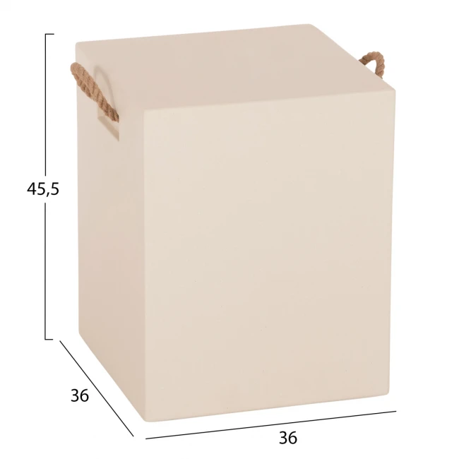 ΣΚΑΜΠΟ ΤΕΤΡΑΓΩΝΟ ΜΕ ΧΕΡΟΥΛΙΑ ZAK HM6581.02 FIBER CEMENT ΣΕ ΜΠΕΖ 36x36x45,5Υεκ