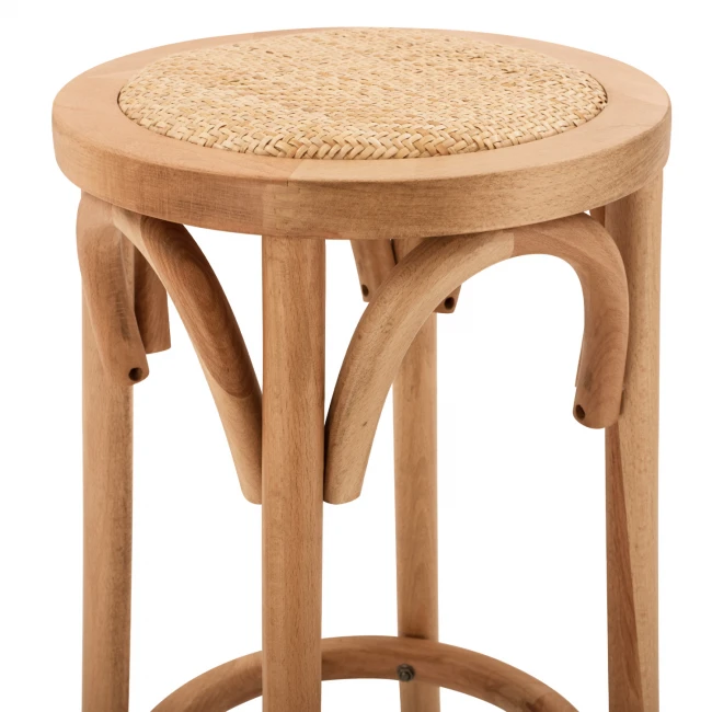 ΣΚΑΜΠΟ ΞΥΛΙΝΟ FAYE ΑΠΟ ΟΞΙΑ ΦΥΣΙΚΟ ΜΕ ΨΑΘΑ Φ36Χ70 HM8751.01 36x36x72 εκ.