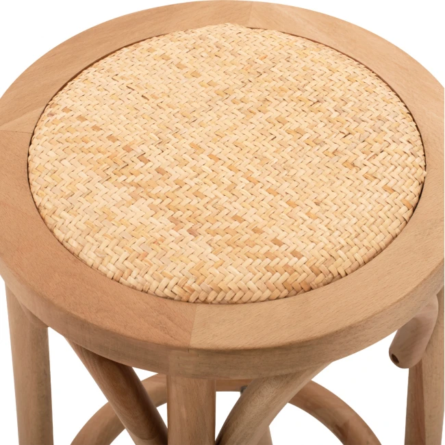 ΣΚΑΜΠΟ ΞΥΛΙΝΟ FAYE ΑΠΟ ΟΞΙΑ ΦΥΣΙΚΟ ΜΕ ΨΑΘΑ Φ36Χ70 HM8751.01 36x36x72 εκ.