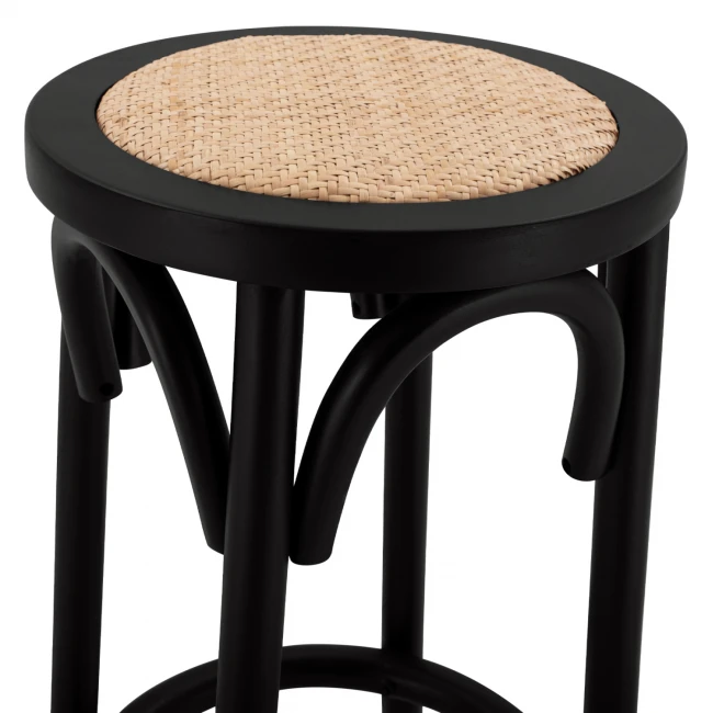 ΣΚΑΜΠΟ ΞΥΛΙΝΟ FAYE ΑΠΟ ΟΞΙΑ ΜΑΥΡΟ ΜΕ ΨΑΘΑ Φ36Χ70 HM8751.02