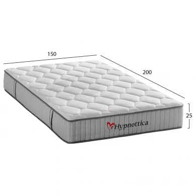 ΣΤΡΩΜΑ ΔΙΠΛΟ HYPNOTTICA HM748.05 POCKET SPRINGS--ΛΕΥΚΟ 150x200x25Υεκ.