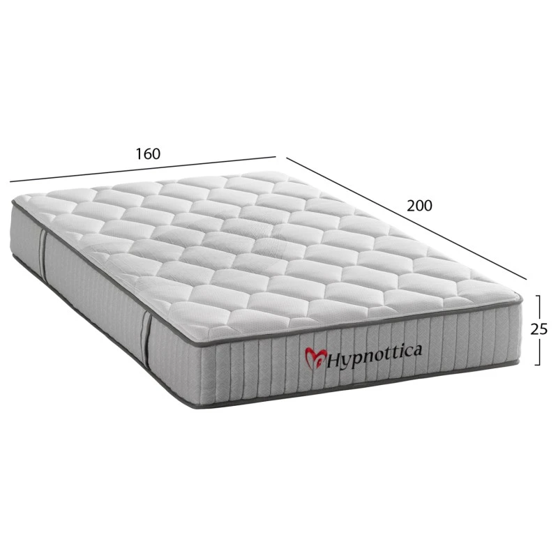 ΣΤΡΩΜΑ ΔΙΠΛΟ HYPNOTTICA HM748.06 POCKET SPRINGS--ΛΕΥΚΟ 160x200x25Υεκ.