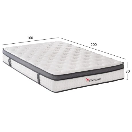 ΣΤΡΩΜΑ ΔΙΠΛΟ SILENTIUM HM749.06 POCKET SPRINGS--ΛΕΥΚΟ 160x200x30Υεκ.