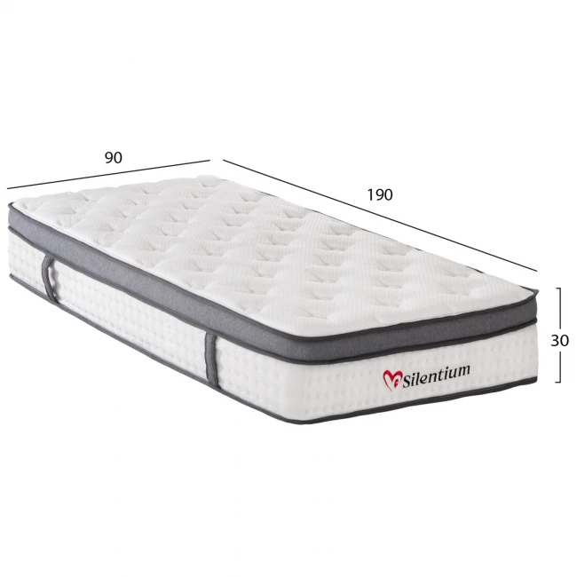ΣΤΡΩΜΑ ΜΟΝΟ SILENTIUM HM749.01 POCKET SPRINGS--ΛΕΥΚΟ 90x190x30Υεκ.