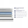 ΣΤΡΩΜΑ ΜΟΝΟ SILENTIUM HM749.01 POCKET SPRINGS--ΛΕΥΚΟ 90x190x30Υεκ.