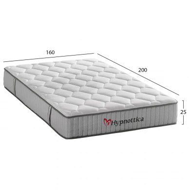 ΣΤΡΩΜΑ ΥΠΕΡΔΙΠΛΟ HYPNOTTICA HM748.06 POCKET SPRINGS--ΛΕΥΚΟ 160x200x25Υεκ.