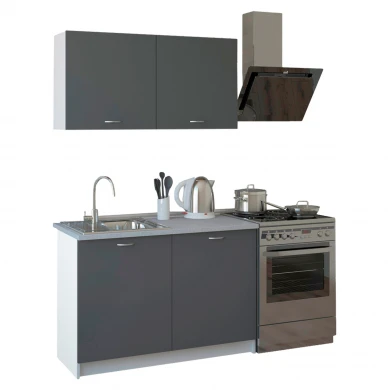 ΣΥΝΘΕΣΗ ΚΟΥΖΙΝΑΣ BLAINE ΜΕΛΑΜΙΝΗ ΓΚΡΙ HM2439.10 120x46-29,2εκ.