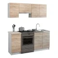 ΣΥΝΘΕΣΗ ΚΟΥΖΙΝΑΣ MAURICE ΜΕΛΑΜΙΝΗ SONAMA-ΛΕΥΚΟ HM2441 180x29,2-46εκ.