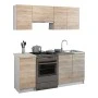 ΣΥΝΘΕΣΗ ΚΟΥΖΙΝΑΣ MAURICE ΜΕΛΑΜΙΝΗ SONAMA-ΛΕΥΚΟ HM2441 180x29,2-46εκ.