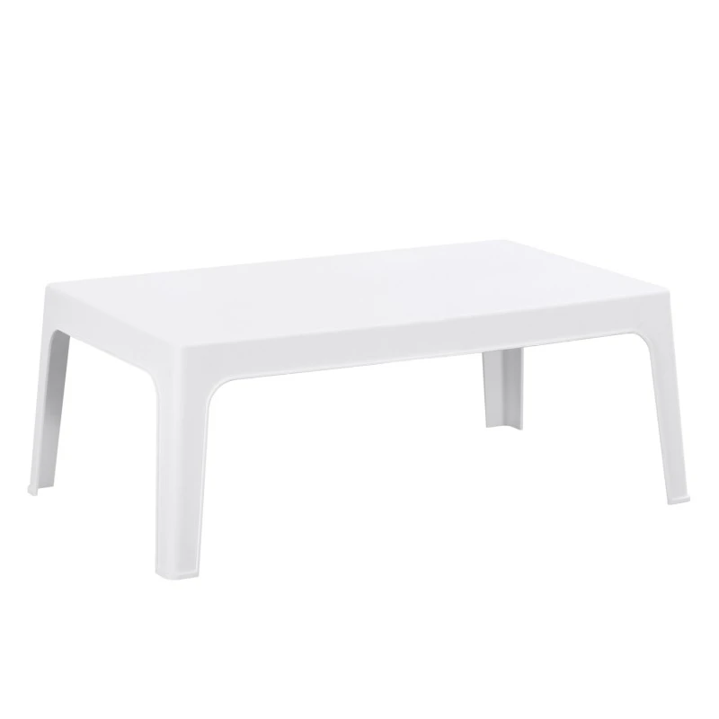 ΤΡΑΠΕΖΑΚΙ ΟΡΘΟΓΩΝΙΟ SLEEK HM6367.01 ΠΟΛΥΠΡΟΠΥΛΕΝΙΟ ΣΕ ΛΕΥΚΟ 99x59.5x39.5Υεκ.