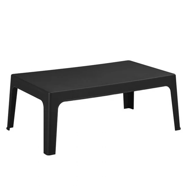 ΤΡΑΠΕΖΑΚΙ ΟΡΘΟΓΩΝΙΟ SLEEK HM6367.02 ΠΟΛΥΠΡΟΠΥΛΕΝΙΟ ΣΕ ΜΑΥΡΟ 99x59.5x39.5Υεκ.