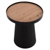 ΤΡΑΠΕΖΑΚΙ ΒΟΗΘΗΤΙΚΟ DENTON HM18023.01 MDF TOP ΦΥΣΙΚΟ ΞΥΛΟΥ-ΒΑΣΗ ΜΑΥΡΗ Φ45x51,5Υεκ.