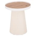 ΤΡΑΠΕΖΑΚΙ ΒΟΗΘΗΤΙΚΟ DENTON HM18023.02 MDF TOP ΦΥΣΙΚΟ ΞΥΛΟΥ-ΒΑΣΗ ΛΕΥΚΗ Φ45x51,5Υεκ.