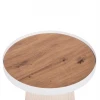 ΤΡΑΠΕΖΑΚΙ ΒΟΗΘΗΤΙΚΟ DENTON HM18023.02 MDF TOP ΦΥΣΙΚΟ ΞΥΛΟΥ-ΒΑΣΗ ΛΕΥΚΗ Φ45x51,5Υεκ.