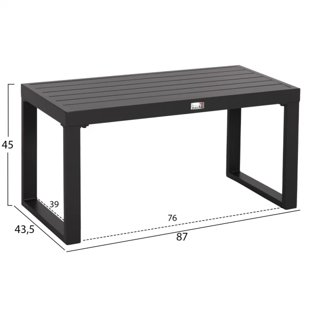 ΤΡΑΠΕΖΑΚΙ ΞΑΠΛΩΣΤΡΑΣ SENTRY HM6275.03 ΑΛΟΥΜΙΝΙΟ ΣΕ ΣΚΟΥΡΟ ΓΚΡΙ 87x43,5x45Υεκ.