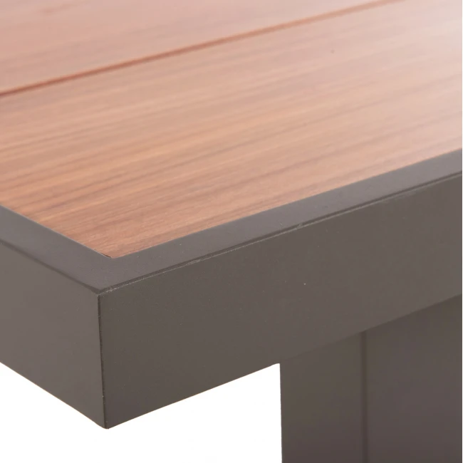 ΤΡΑΠΕΖΙ ΑΛΟΥΜΙΝΙΟΥ GOBAR HM6060.04 ΣΑΜΠΑΝΙ ΜΕ ΕΠΙΦΑΝΕΙΑ ΑΠΟΜΙΜΗΣΗΣ ΞΥΛΟΥ 240Χ105Χ75Υεκ.