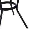 ΤΡΑΠΕΖΙ ΑΛΟΥΜΙΝΙΟΥ MOSES Φ70 BAMBOO LOOK HM5532.02 ΜΑΥΡΟ ΜΕ ΓΥΑΛΙ Φ70X76 εκ