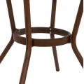 ΤΡΑΠΕΖΙ ΑΛΟΥΜΙΝΙΟΥ MOSES Φ70x76 εκ. BAMBOO LOOK HM5532.03 ΚΑΦΕ ΜΕ ΓΥΑΛΙ
