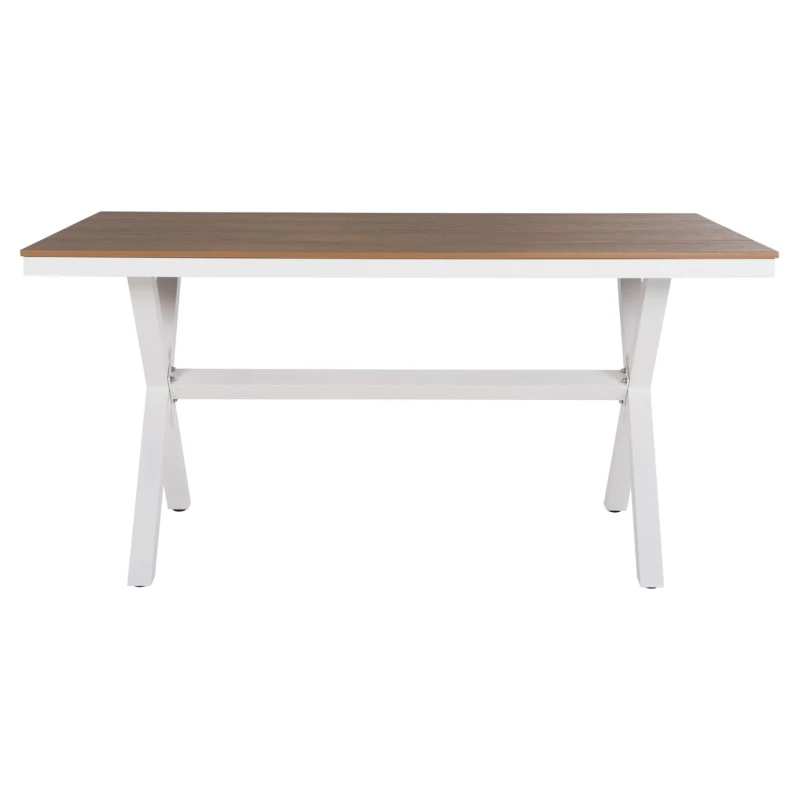 ΤΡΑΠΕΖΙ ΑΛΟΥΜΙΝΙΟΥ ΟΡΘΟΓΩΝΙΟ TAWNEE HM6037.02 ΛΕΥΚΟ-POLYWOOD ΦΥΣΙΚΟ 150x89,5x73Υεκ