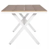 ΤΡΑΠΕΖΙ ΑΛΟΥΜΙΝΙΟΥ ΟΡΘΟΓΩΝΙΟ TAWNEE HM6037.02 ΛΕΥΚΟ-POLYWOOD ΦΥΣΙΚΟ 150x89,5x73Υεκ